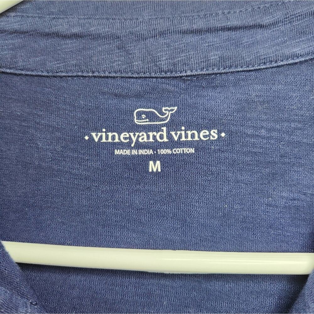 Women's Vineyard Vines Blue V Neck Shirt Sz Medium - Picture 6 of 6